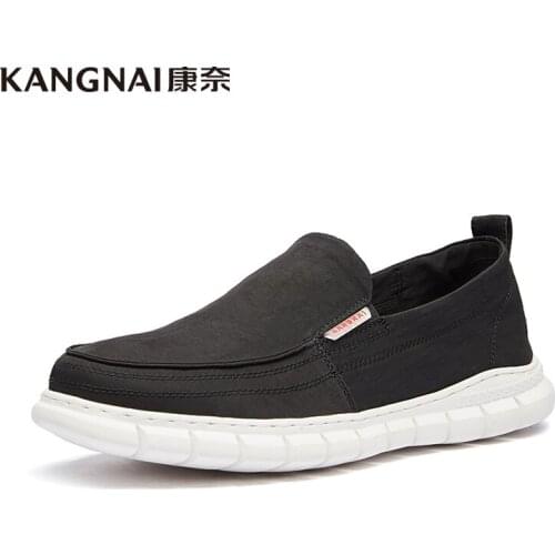 KANGNAI Men Shoes Driving Shoes Footwear Comfortable Lightweight Slip-On Flats Male Casual Shoes