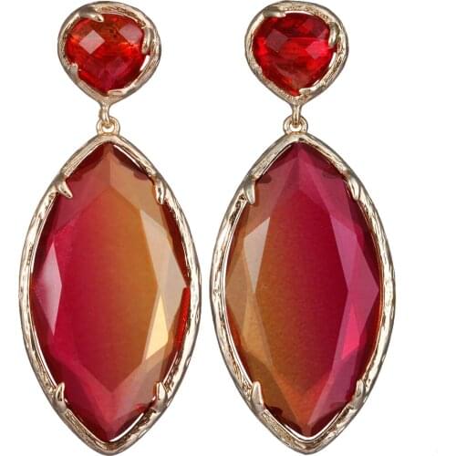 Vintage 4 Colours Crystal Palm Earrings, New Arrival Trend Women Elegant Dangle Jewelry