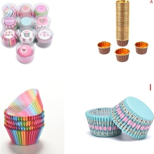 50/100PCS/Pack Baking Muffin Cups Cupcake Liner Cake Wrappers Paper Party Tray Case Box Cake Decorating Tools Festival Party Cup
