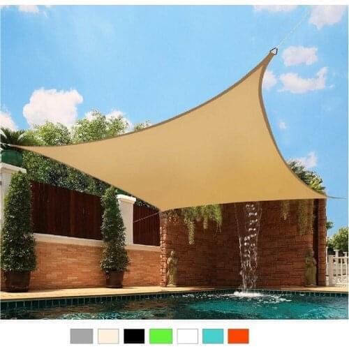 Waterproof Awning Fabric UV Block Sunshade Sun Shade Sail Outdoor Garden Beach Camping Patio Pool Sun Canopy Tent Sun Shelter
