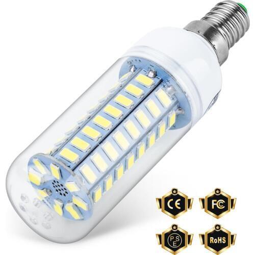 WENNI E14 LED Lamp 220V Bombillas GU10 LED Bulb E27 Corn Bulb G9 Candle Light 24 36 48 56 69 72leds Light B22 Lampara SMD 5730