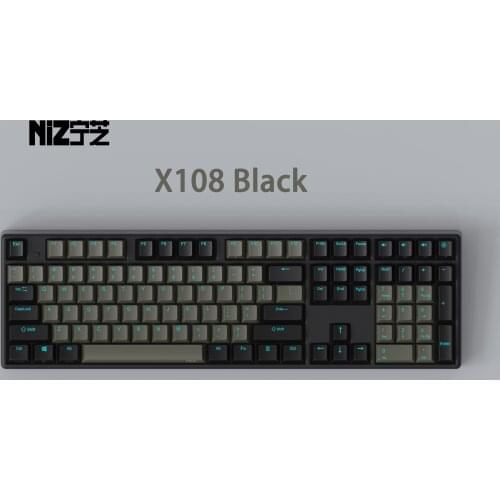 X108 Capacitancia Black 2021 NIZ EC Keyboard USB Bluetooth RGB Mode Multi-Function Programmer Keyboard PBT Keycaps New Swithes