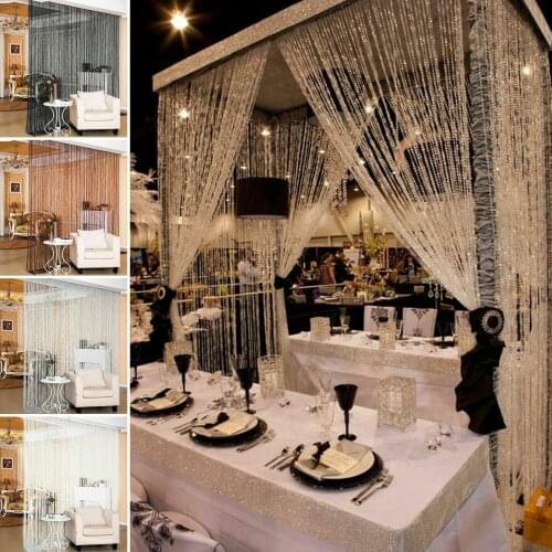 200x100cm Crystal Hanging Beaded Window Door Curtain For Bedroom Tassel String Living Room Curtains Fly Screen Panels Home Decor