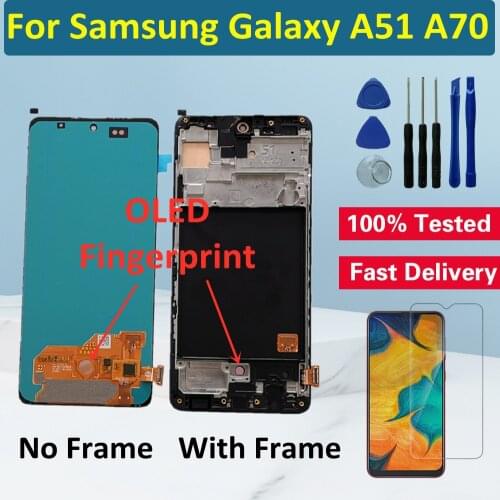 AAA Quality OLED Display For Samsung Galaxy A51 A515 LCD Touch Screen Digitizer Assembly Pantalla For Samsung A70 A705 Screen