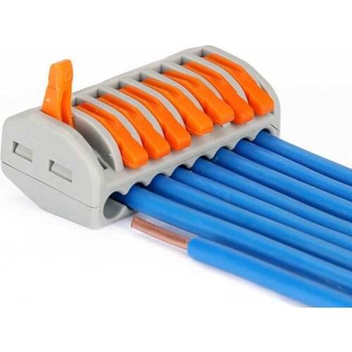 1/2/5 pcs AWG 28-12 Quick Wire Connector Block Compact Wire Wiring Connector Cable Conductor Terminal Lever