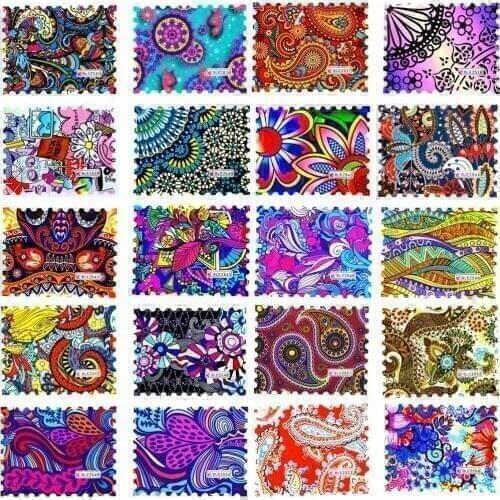 1 Sheet 2020 New Fashion Colorful Full Cover Stamp Nail Sticker Nail Art Water Transfer Decals for DIY Nail Decor