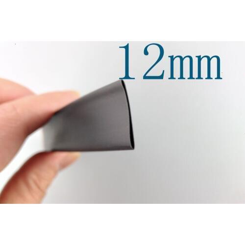 1 Meter/lot 2:1 Black 12mm Diameter Heat Shrink L62 Heatshrink Tubing Tube Sleeving Wrap Wire