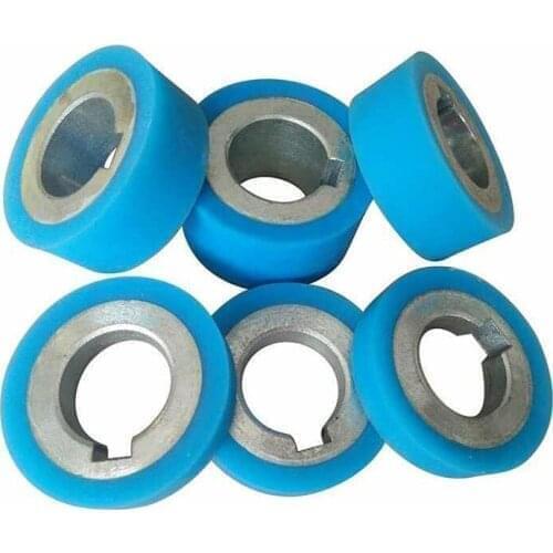 1pcs 60mmx30mm wrapper silicone wheel woodworking machinery coating machine part wheels feed roller with bearing 160mm-200mm