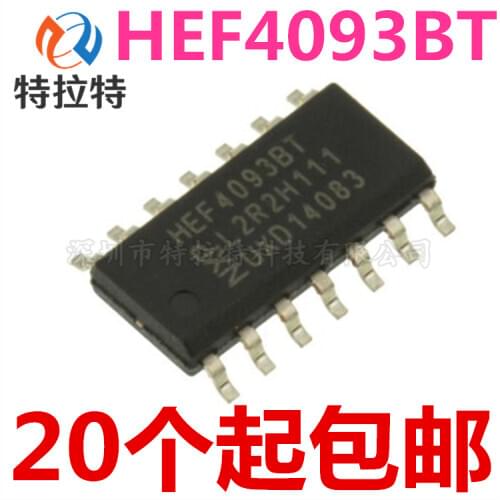 10pcs/lot HEF4093BT CD4093BM SOP HCF4093 SOP-14 HEF4093 4093 SOP14 logic device chip
