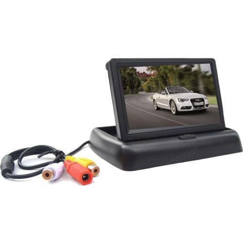 4.3 inch Foldable Car Rear View Monitor 2 CH video input LCD TFT Display for Backup Rearview Reversing Camera DVD VCD