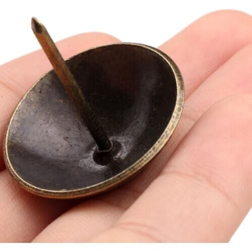 5pcs/1pc Nails Antique Bronze Decorative Upholstery Tacks Stud Jewelry Box Furniture Pushpin Iron Doornail Vintage 3cm