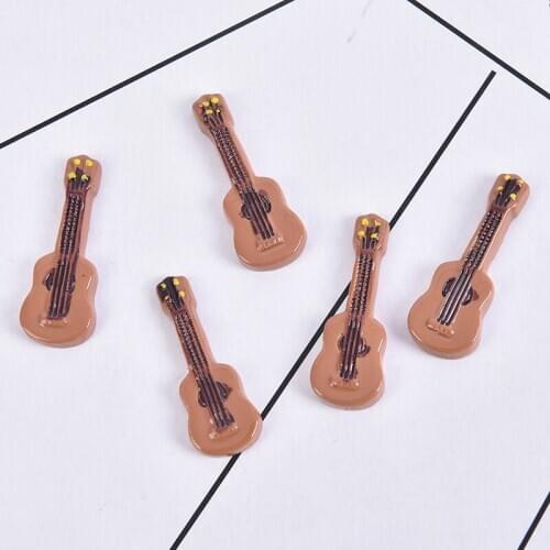 5Pcs Cute Guitar 1/12 Dollhouse Accessories Miniature Instrument Part for Home Decor Kid Furniture Craft Ornament