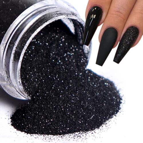 New 10ML Bottled Nail Art Accessories White Black Gold Purple Light Colorful Nail Woolen Powder Nail Art Glitter Nails