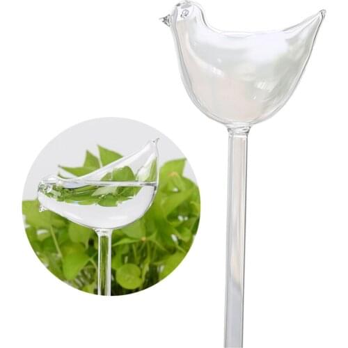 Automatic Plant Waterer Self Watering Globe Bird Shape Design Hand Blown Transparent Durable Clear Glass Aqua Bulb