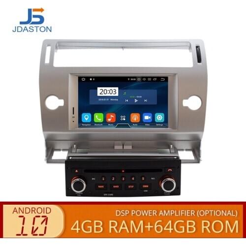 Android 10.0 Car DVD Player For Citroen C4 Quatre Triumph Multimedia Video Player 4G+64G WIFI GPS Navigation Radio GPS Stereo