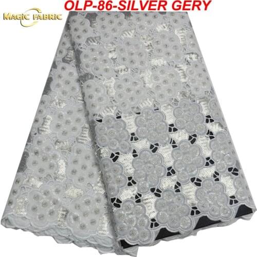 White African Organza Lace Fabric 2021 High Quality Lace Sequins Embroidery African French Tulle Lace Fabric For Wedding Dress