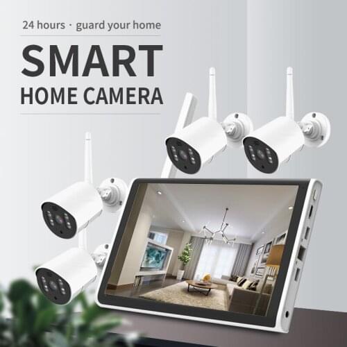 10.1 inch NVR Wireless 2/4CH CCTV System Two way voice Outdoor CCTV System IP camera Security System Video Surveillance Kit