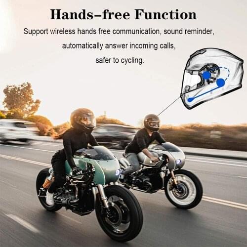 Motorcycle Helmet Headsets Wireless Bluetooth 5.0 Ultra-thin Moto Helmets Stereo Speaker MP3 Headphone Handsfree Call Music Play