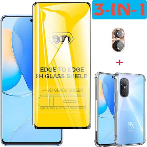 Case + Glass + Camera Protector for Huawei P Smart 2021 Tempered Glass P Smart S Z Screen Protector 2020 2019 PSmart 2021 Glass