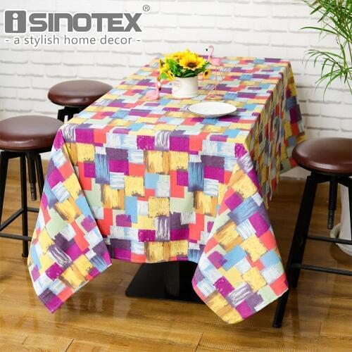 Graffiti Colorful Table Cloth Painting Plaid Decorative Rectangle Table Cover Soft Cotton Linen Tablecloth Home Kitchen Decor