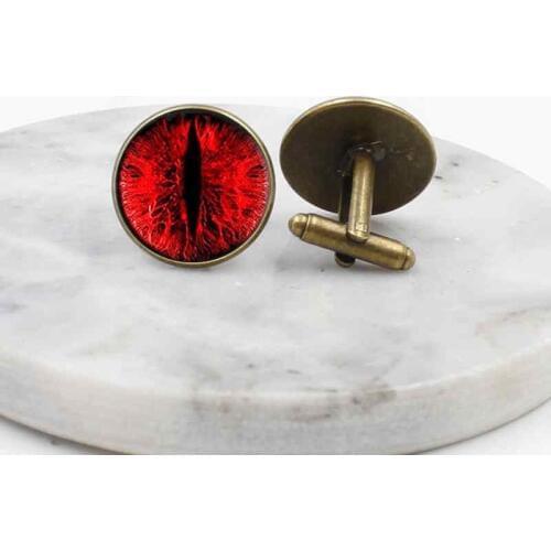 Europe and the United States creative new colorful pupil cat eye glasses cufflinks mens shirt accessories