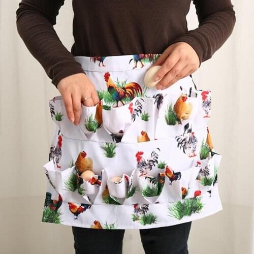 Wear-resistant Convenient No Deformation Eggs Gathering Apron Polyester Cotton Apron Cute Kitchen Supplies