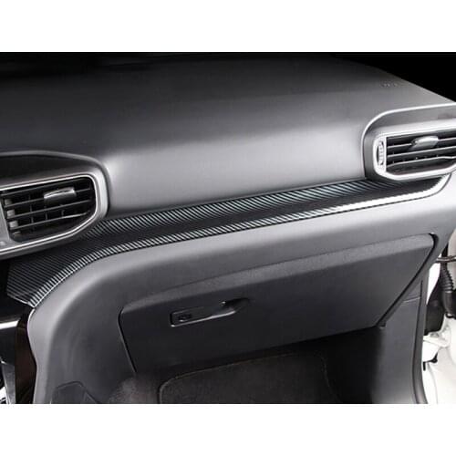 LHD!! For Ford Explorer U625 2020 2021 Carbon Style Front Seats Middle Console Panel Frame Strips Cover Trim Car Styling