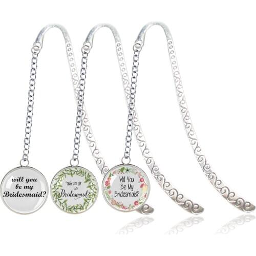 Will You Be My Bridesmaid - Metal Bookmark Quotes Sign Pendant For Reading Notebook Wedding Invitation Bridal Friendship Gifts