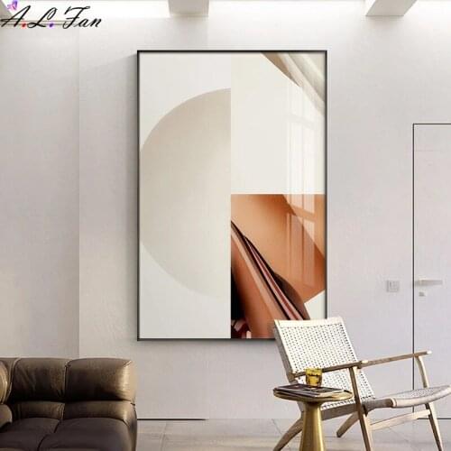 Minimalist wall geometric abstract canvas painting oil painting poster art texture print image wall for living room decoration