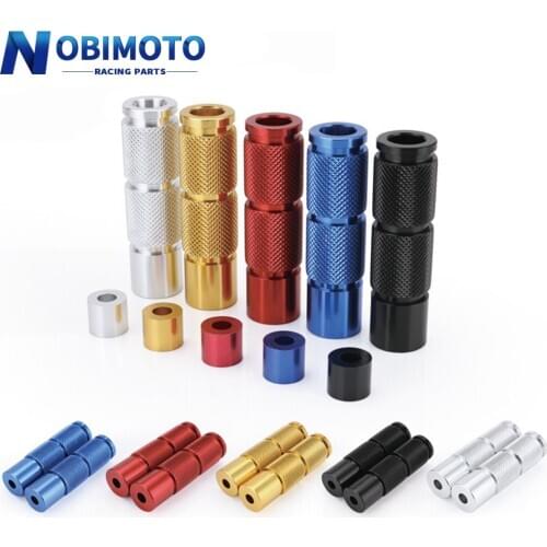 Motorcycle 1Pair CNC Aluminum Round PedalsRearset Footrests Foot Rest For Yamaha Fit For Modified Motocross