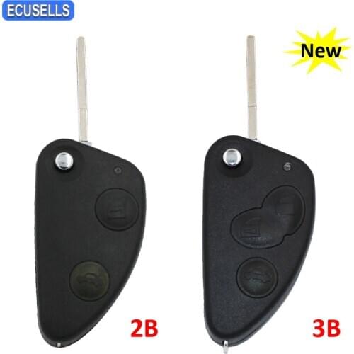 New Replacement 2/3 Button Folding Remote Key Case Shell Car Key Housing Cover for Alfa Romeo 147 156 GT JTD TS Flip Blade Fob