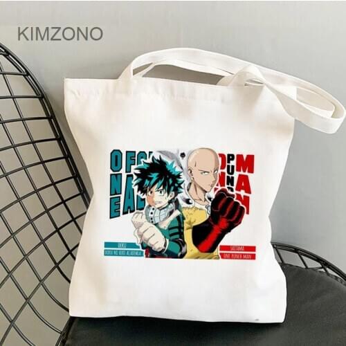One Punch Man shopping bag shopper bolso bolsas de tela canvas grocery bag boodschappentas net bolsa compra shoping sac toile