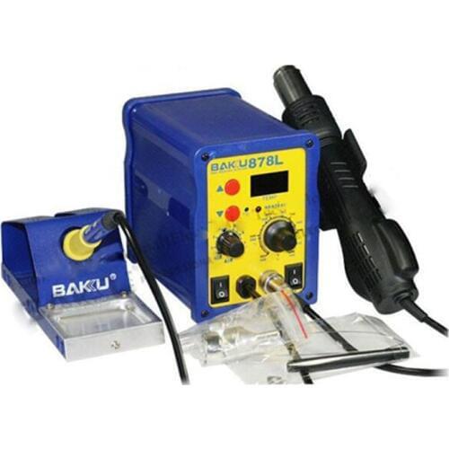 BAKU BK-878L2 led digital Display SMD Brushless Hot Air Rework Station + Soldering Iron and Heat Gun for Cell Phone Repair