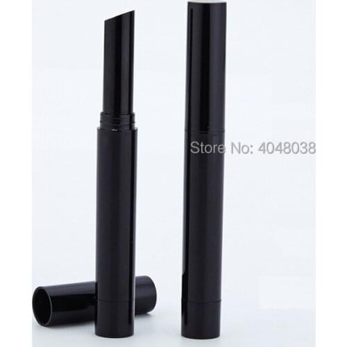 Empty Lipstick Tubes Round Black Cosmetic Containers Lip Balm Tubes Direct Filling Lipstick Container 8.1mm Lipstick Pen30/50pcs
