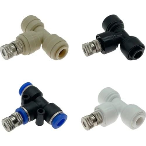 Low Pressure Misting Nozzle 0.1-0.5mm Fog Misting Nozzle With Tee connector Quick Connection Garden Water Irrigation Sprinkler
