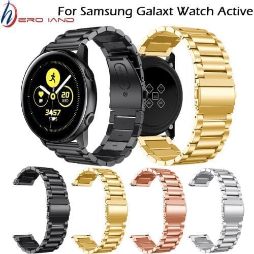Gear S2 strap For Samsung Galaxy Watch active 2 20mm Watch Band Stainless Steel amazfit bip Strap for Samsung Galaxy watch 42mm