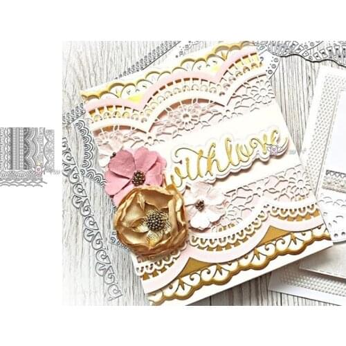 Mmao Crafts Metal Steel Cutting Dies New Lace edge decoration Stencil For DIY Scrapbooking Paper/photo Cards Embossing Dies