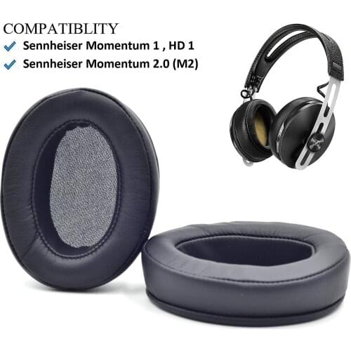 Replacement Earpads Ear Pads Cushion for Sennheiser Momentum 1 1.0 2 2.0 (M2) HD1 Wireless Over Ear Headphones