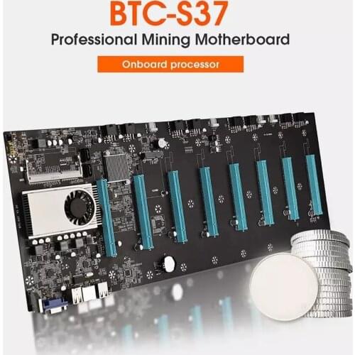BTC-S37 mine computer motherboard with CPU8 card slot DDR 3 memory is available