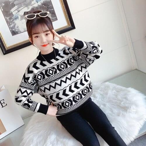 Girls Sweater Kids Coat Outwear 2021 Vintage Thicken Warm Winter Autumn Knitting Tops Cotton Teenager Pullover Childrens Clothi