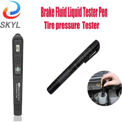 SKYL Brake Fluid Liquid Tester Pen + Tire pressure TPMS 2in1 For DOT3/DOT4/DOT5 + Kpa/Psi/Bar Automotive Car Diagnostics Tool