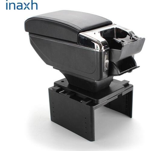 Universal Car Armrest central Universal model armrest box car accessories storage box modification Retrofit parts with USB LED
