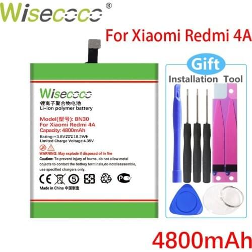 WISECOCO 4800mAh BN30 Battery For Xiaomi Redmi 4A 4 A Phone In Stock High Quality Battery With Tracking Number