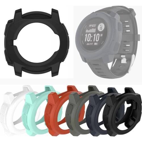 TPU Soft Shell Glass Screen Protector Film For Garmin instinct Tide/Tactical/Esports Solar Camo/Surf Sport Watch Bumper Cover