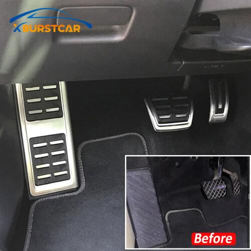 Xburstcar Car Pedals Foot Fuel Brake Clutch Cover for Volkswagen VW Tiguan 2017 2018 2019 2020 2021 Pedal Protection Cover Parts