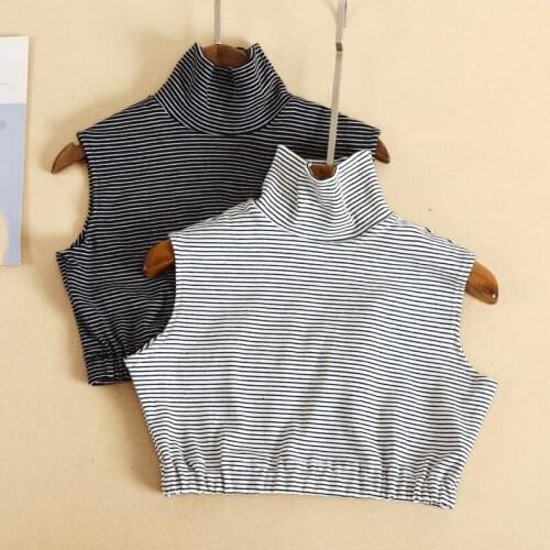 Women Plus Size Turtleneck Fake Collar Autumn Winter Windproof Solid Color False Collar Shirt Detachable Scarf Wrap Decoration