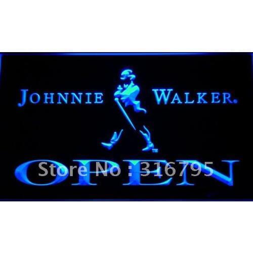 042 Johnnie Walker OPEN Whiskey Bar LED Neon Light Signs with On/Off Switch 20+ Colors 5 Sizes to choose
