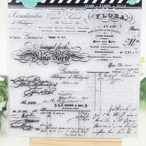 1 sheet DIY Vintage Letters Transparent Clear Rubber Stamp Seal Paper Craft Scrapbooking Decoration