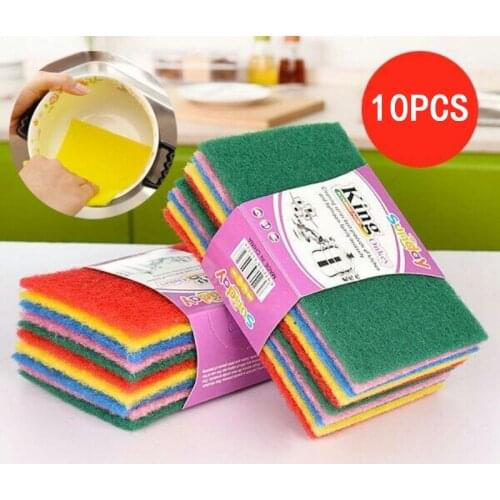 10PC Dishwashing Sponge Utensils For Kitchen Household Goods Gadgets Accessories Convenience Supplies Cleaning Nano Clean Cloth