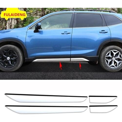 4pcs For Subaru Forester 2019-2021 stainless steel Car Side Door Body Molding Cover Trim Car Styling Accessories